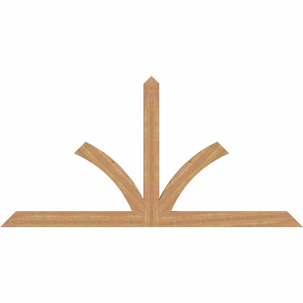 Ekena Millwork Richland Timber Gable Bracket, Western Red Cedar, 108"W x 54"H x 3 1/2"D x 5 1/2"F, 12/12 Pitch GBW108X54X0406RIC00SWR - main